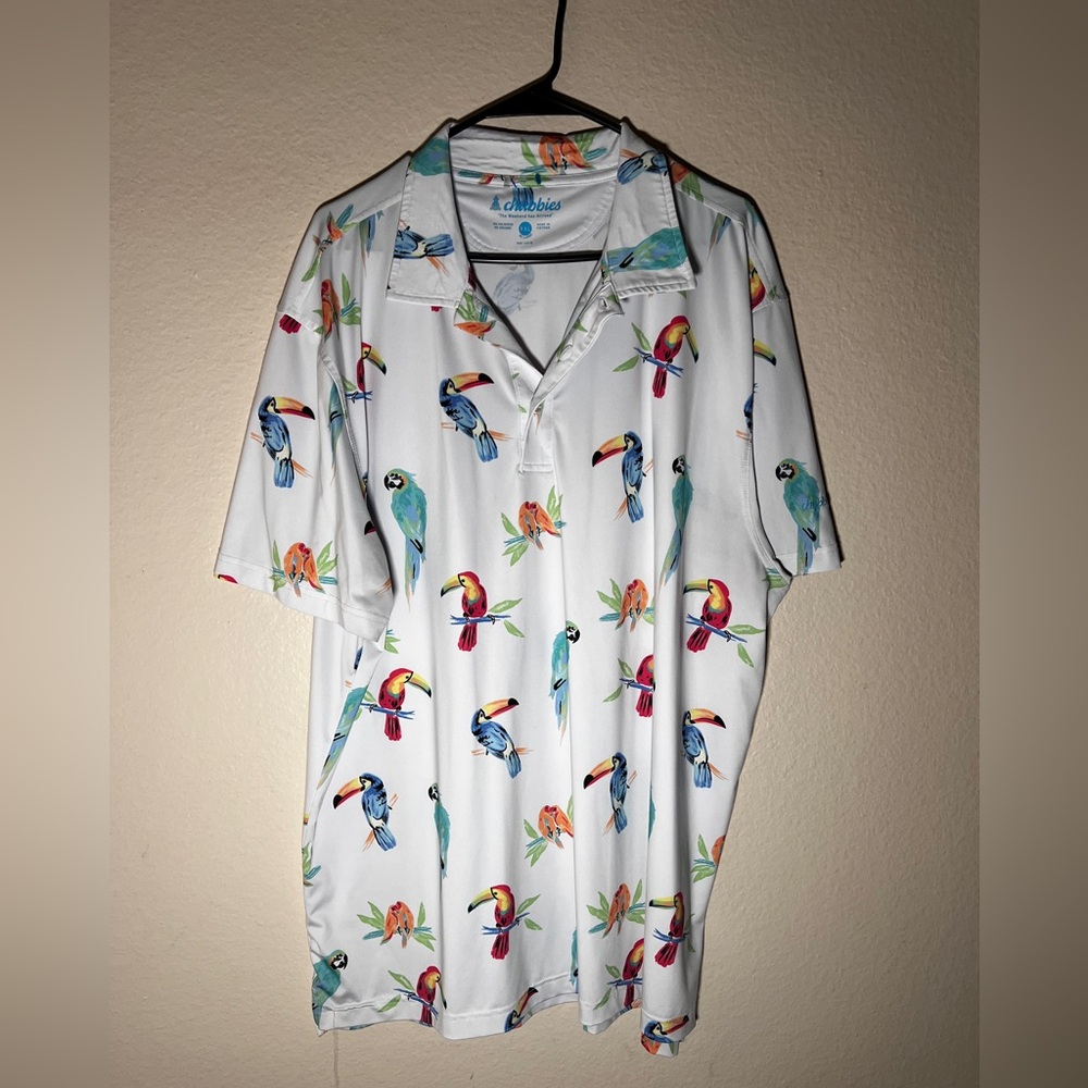 Chubbies Tropical Toucan Polo Shirt (XXL)